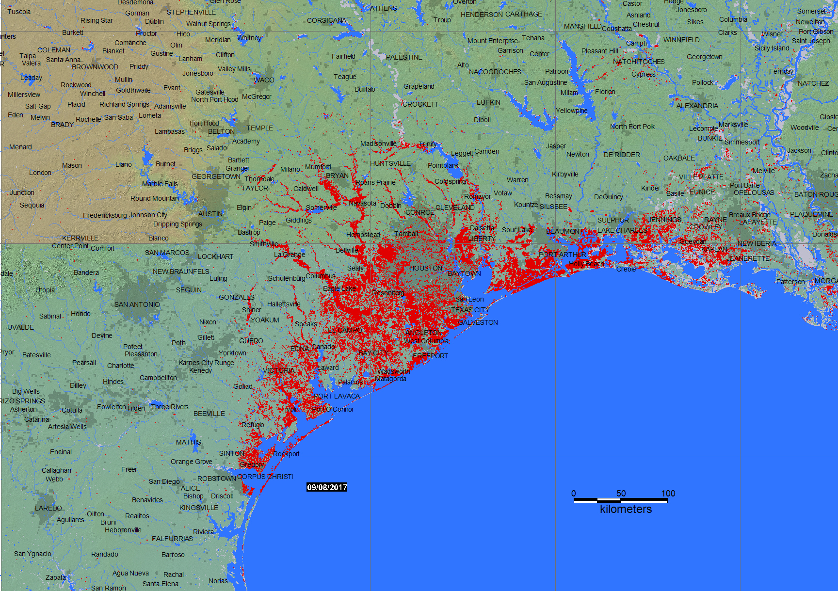 Major Flooding Events In Houston