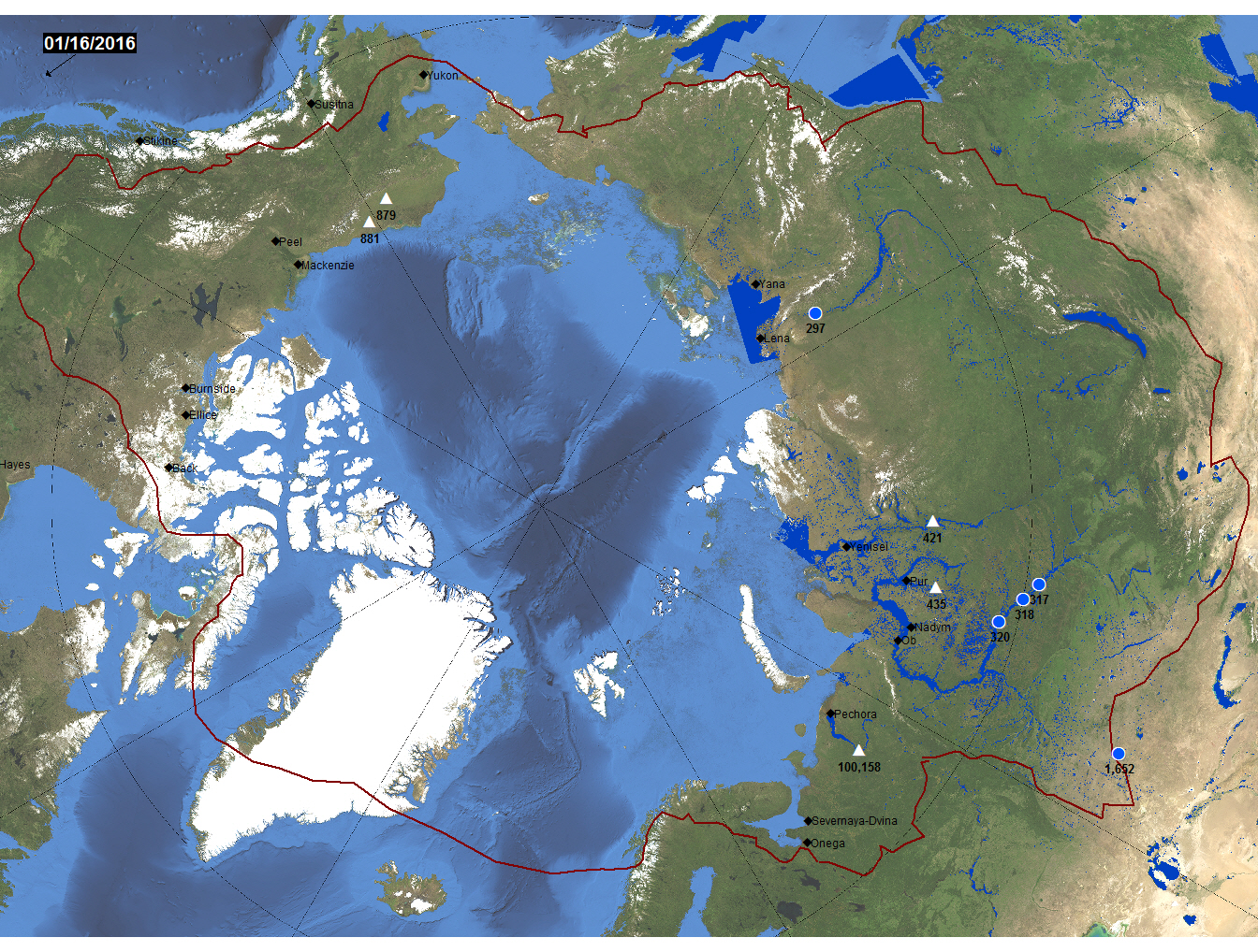 Freshwater Discharge into Arctic Ocean